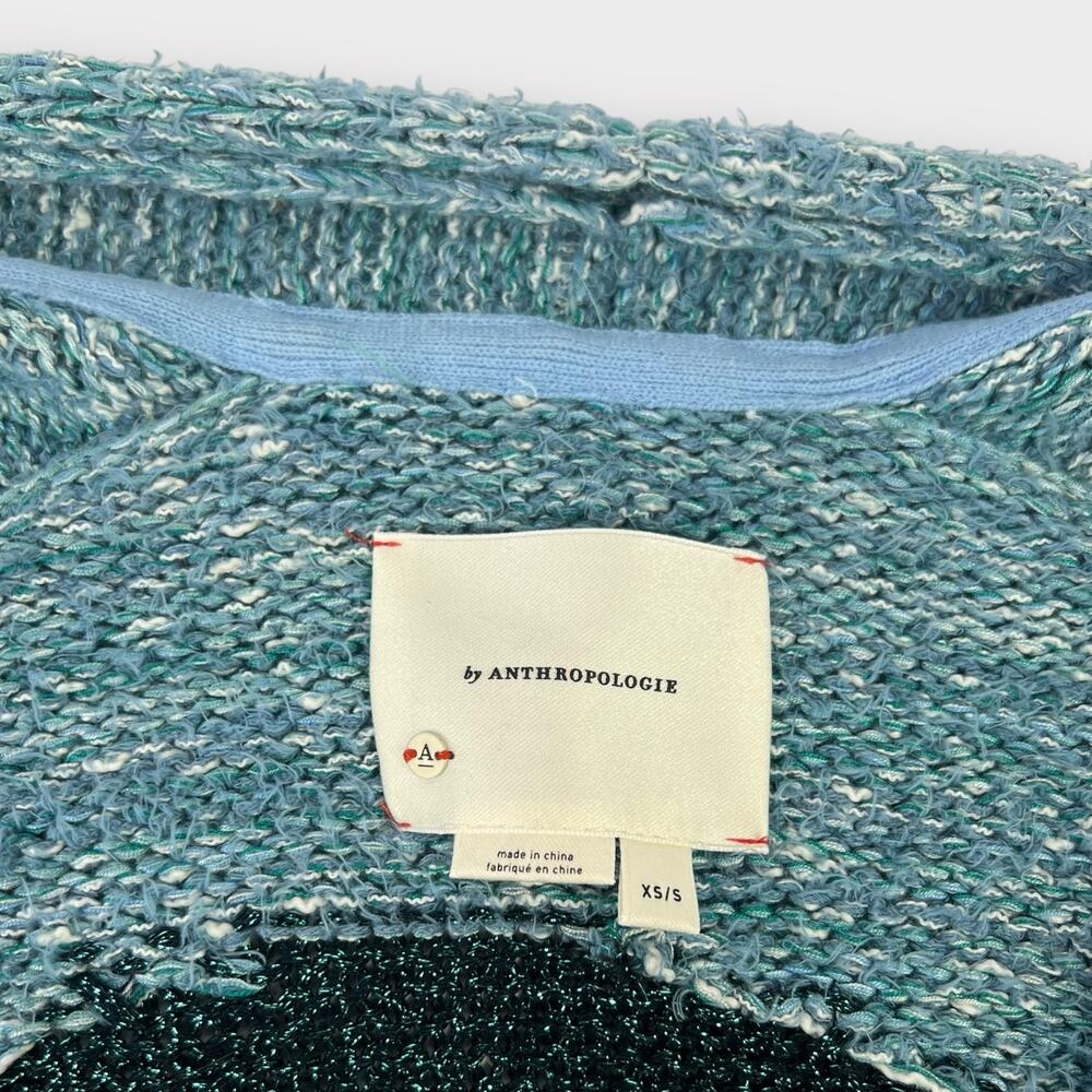 By Anthropologie Narwhal Icon Cardigan Sweater RARE Size XS/S - Picture 4 of 8